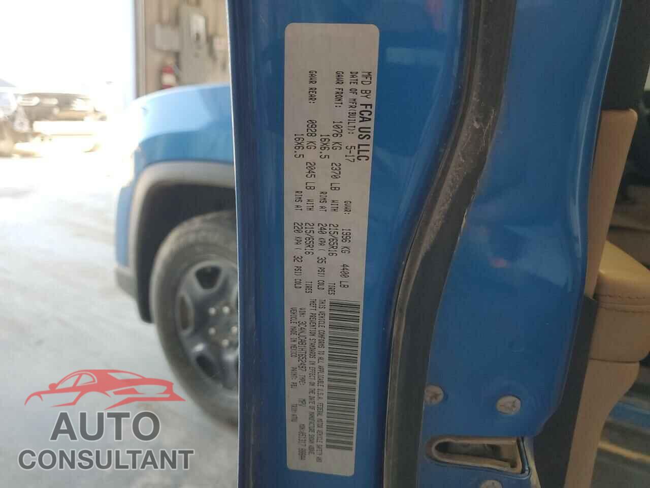 JEEP COMPASS 2017 - 3C4NJCAB1HT652497
