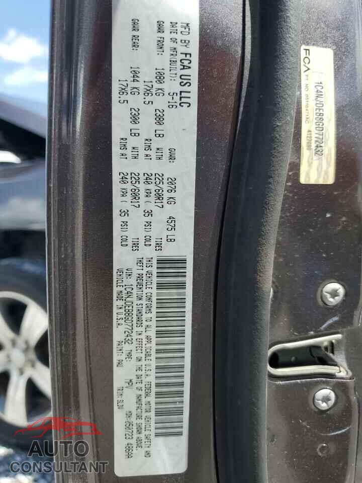 JEEP COMPASS 2016 - 1C4NJDEB8GD772432