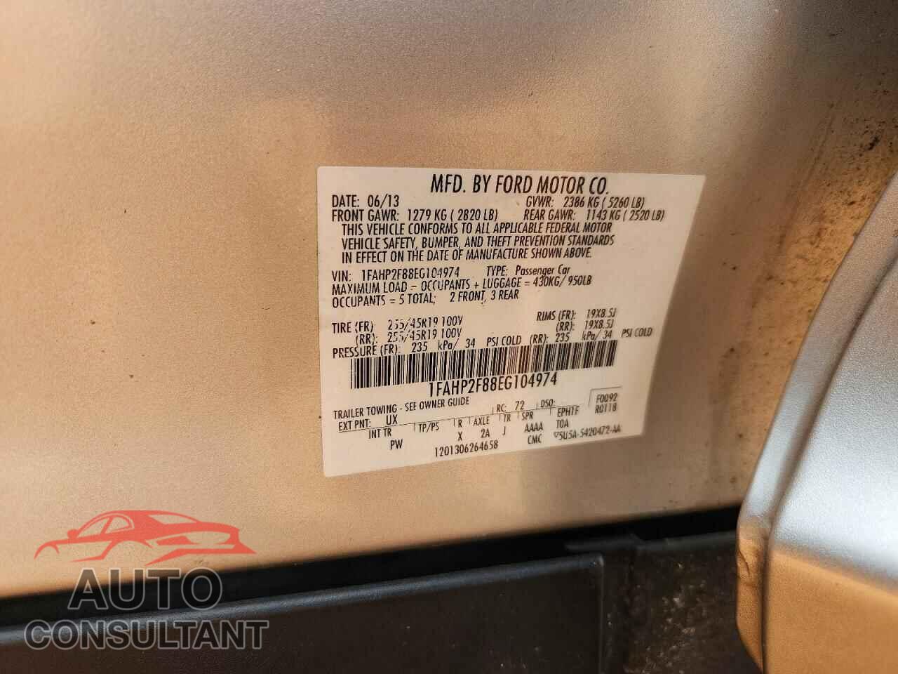 FORD TAURUS 2014 - 1FAHP2F88EG104974
