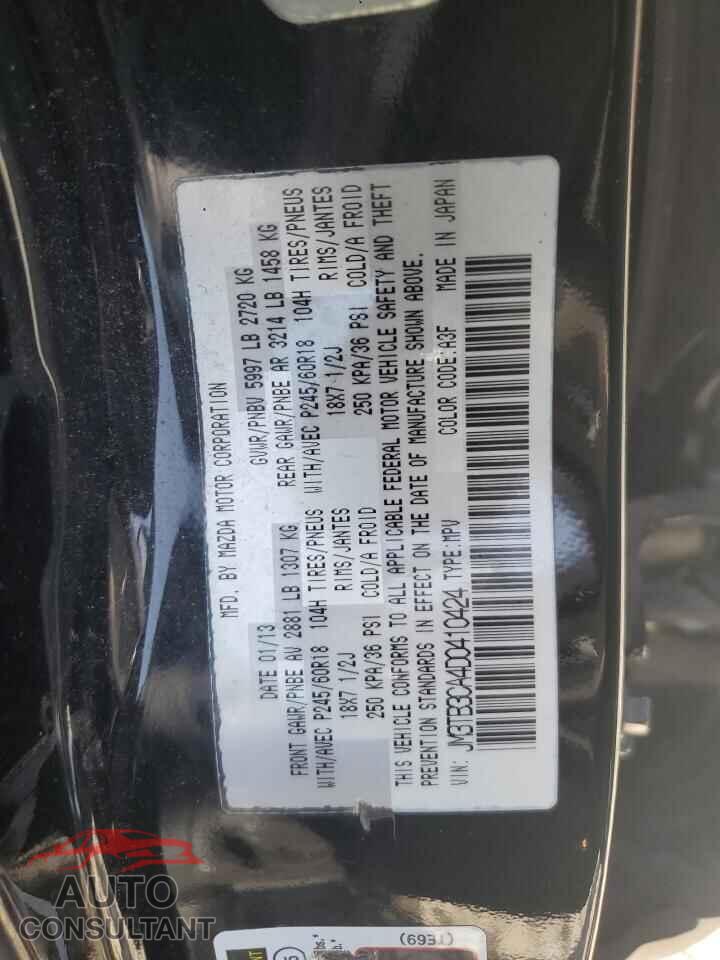 MAZDA CX-9 2013 - JM3TB3CA4D0410424