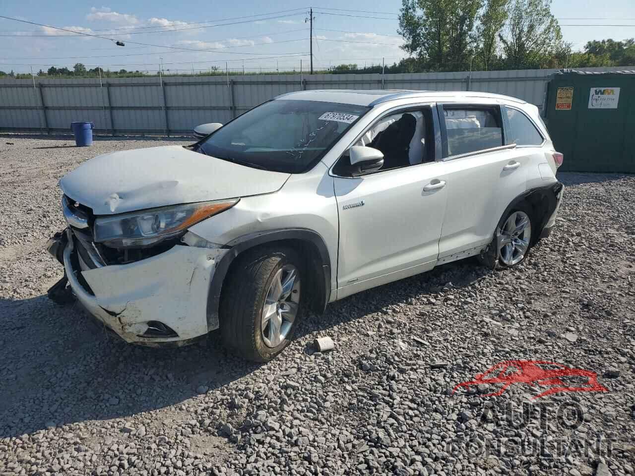 TOYOTA HIGHLANDER 2016 - 5TDDCRFH4GS017725