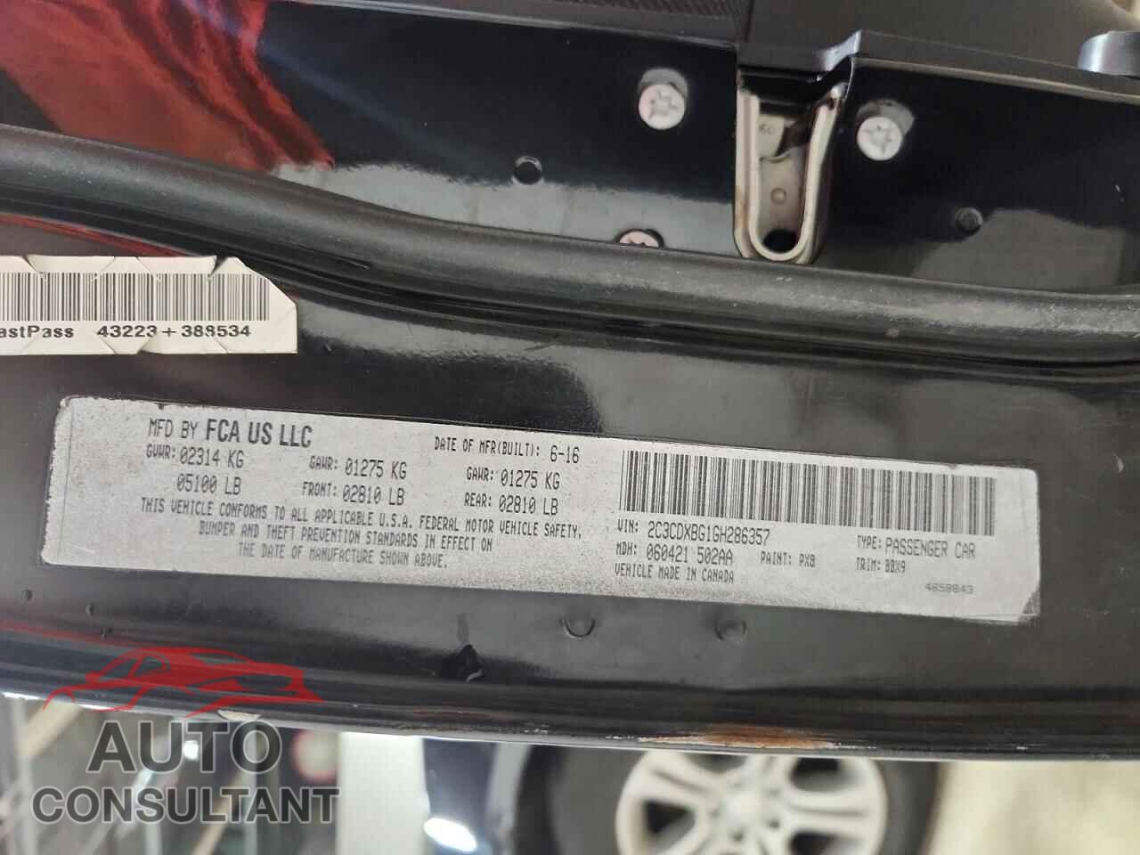 DODGE CHARGER 2016 - 2C3CDXBG1GH286357