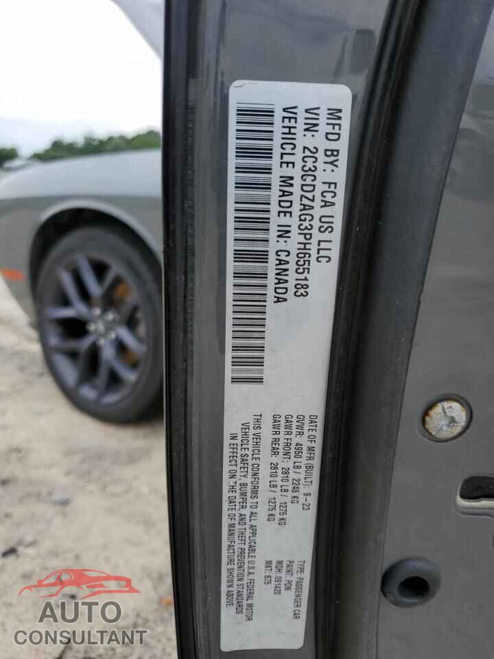 DODGE CHALLENGER 2023 - 2C3CDZAG3PH655183