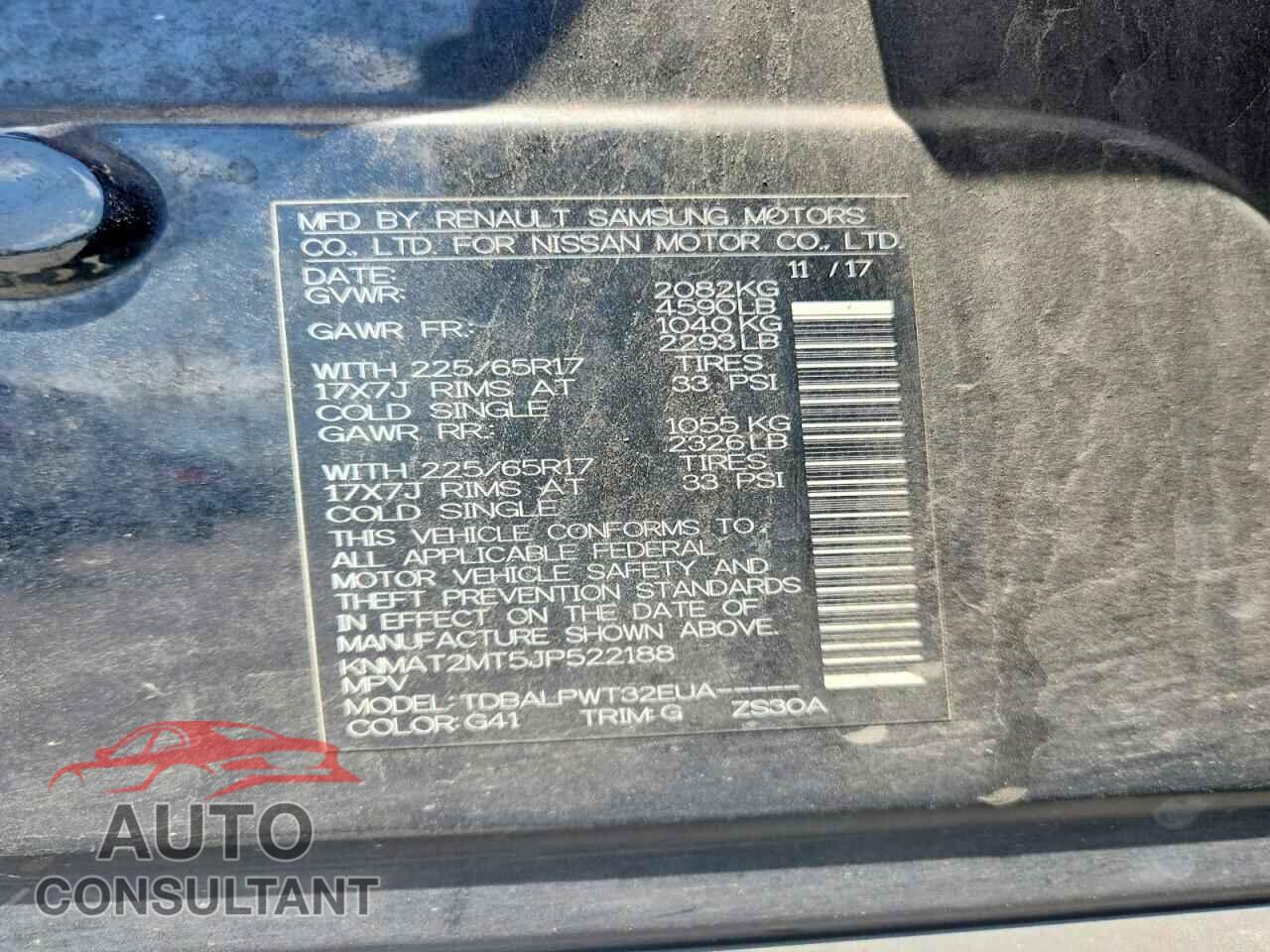 NISSAN ROGUE 2018 - KNMAT2MT5JP522188