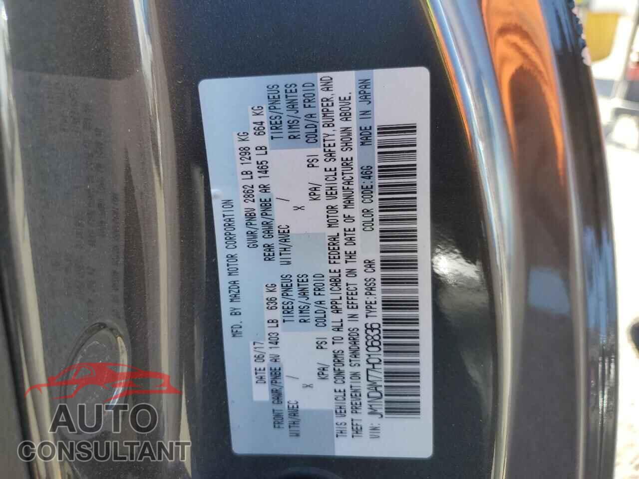 MAZDA MX5 2017 - JM1NDAM77H0106836