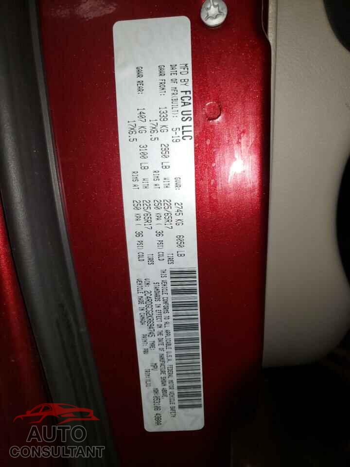 DODGE CARAVAN 2019 - 2C4RDGCG2KR694745
