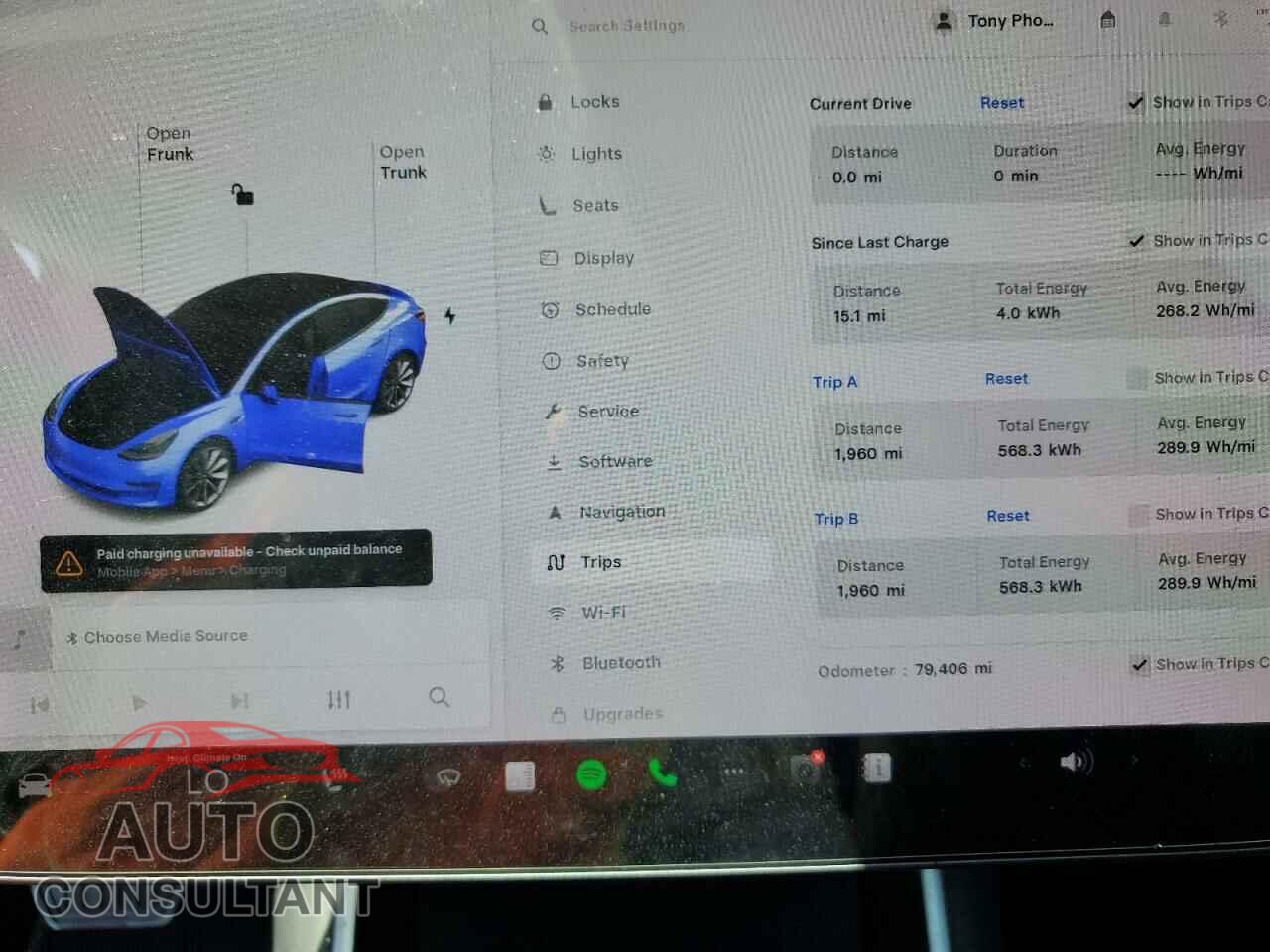 TESLA MODEL 3 2019 - 5YJ3E1EB2KF388710