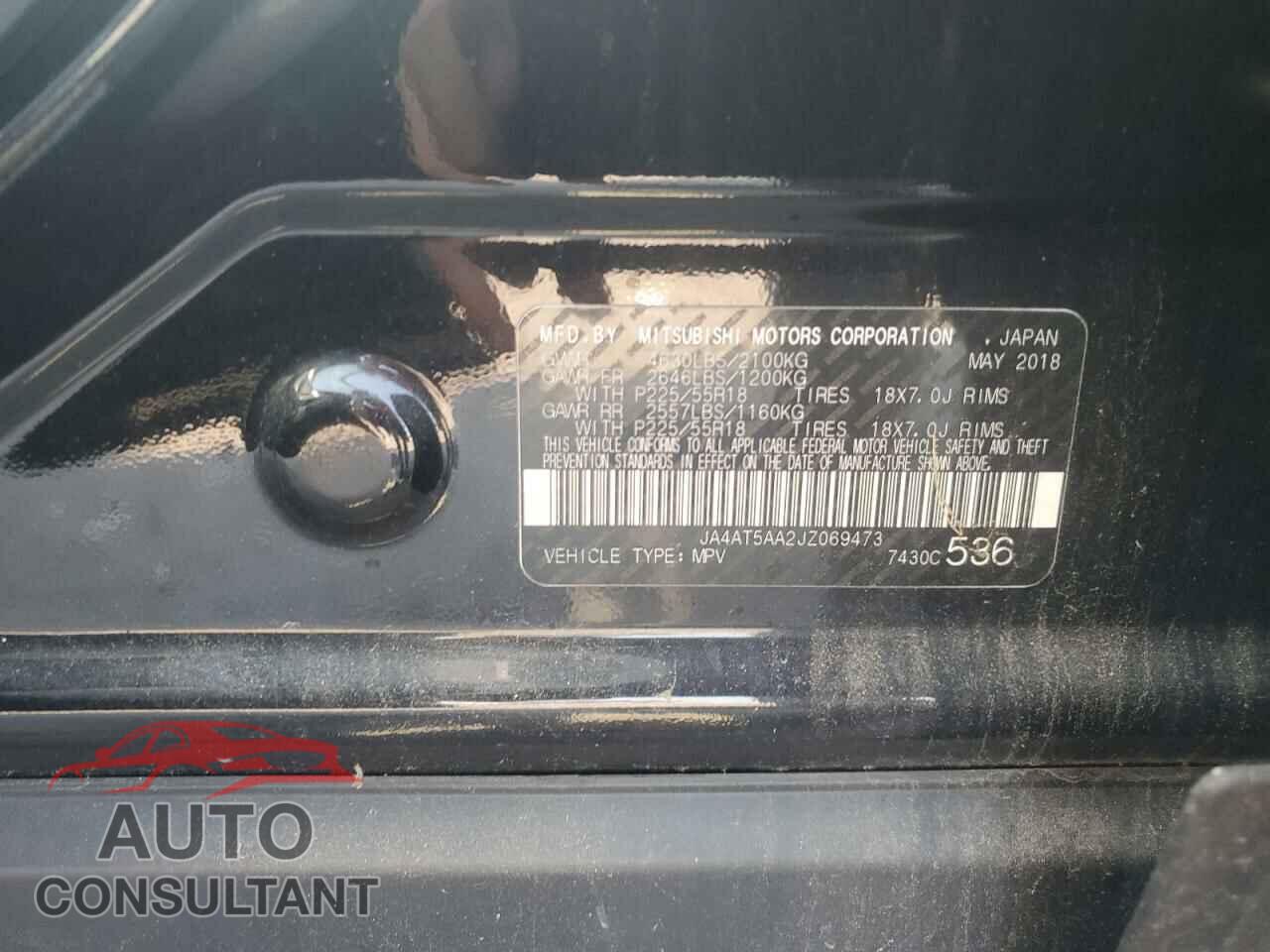 MITSUBISHI ECLIPSE 2018 - JA4AT5AA2JZ069473