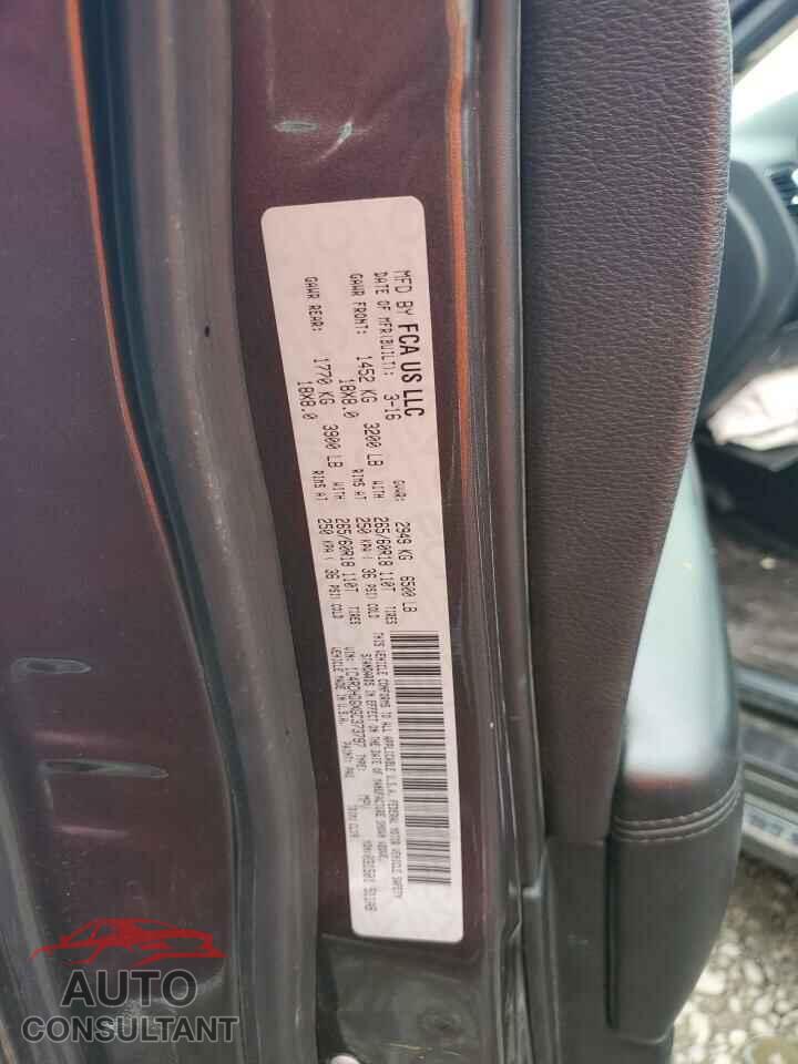 DODGE DURANGO 2016 - 1C4RDHDGXGC373797