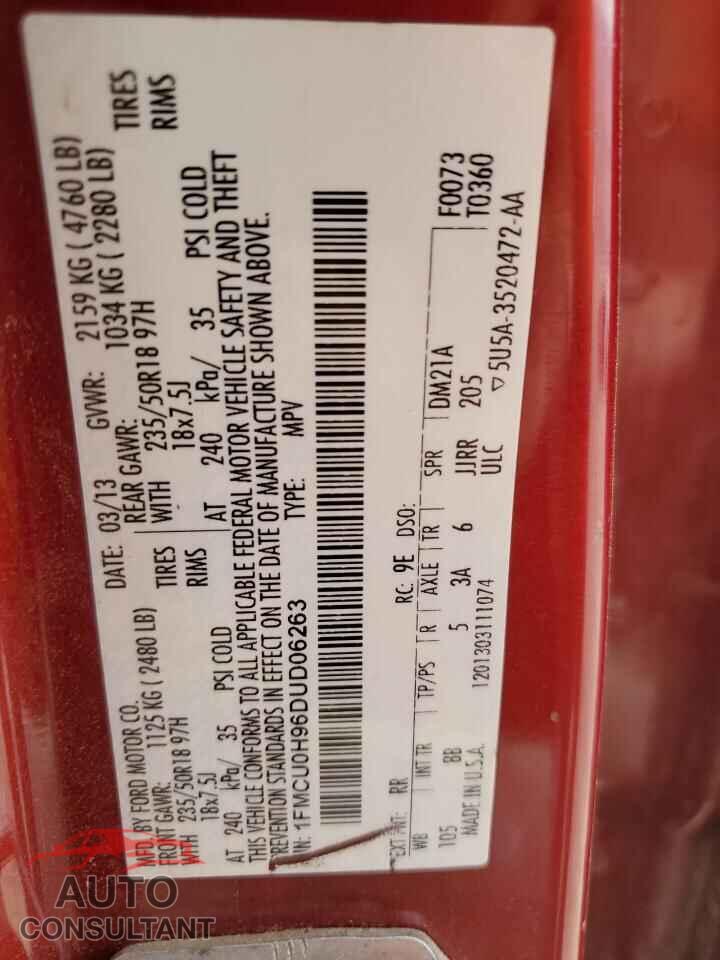 FORD ESCAPE 2013 - 1FMCU0H96DUD06263