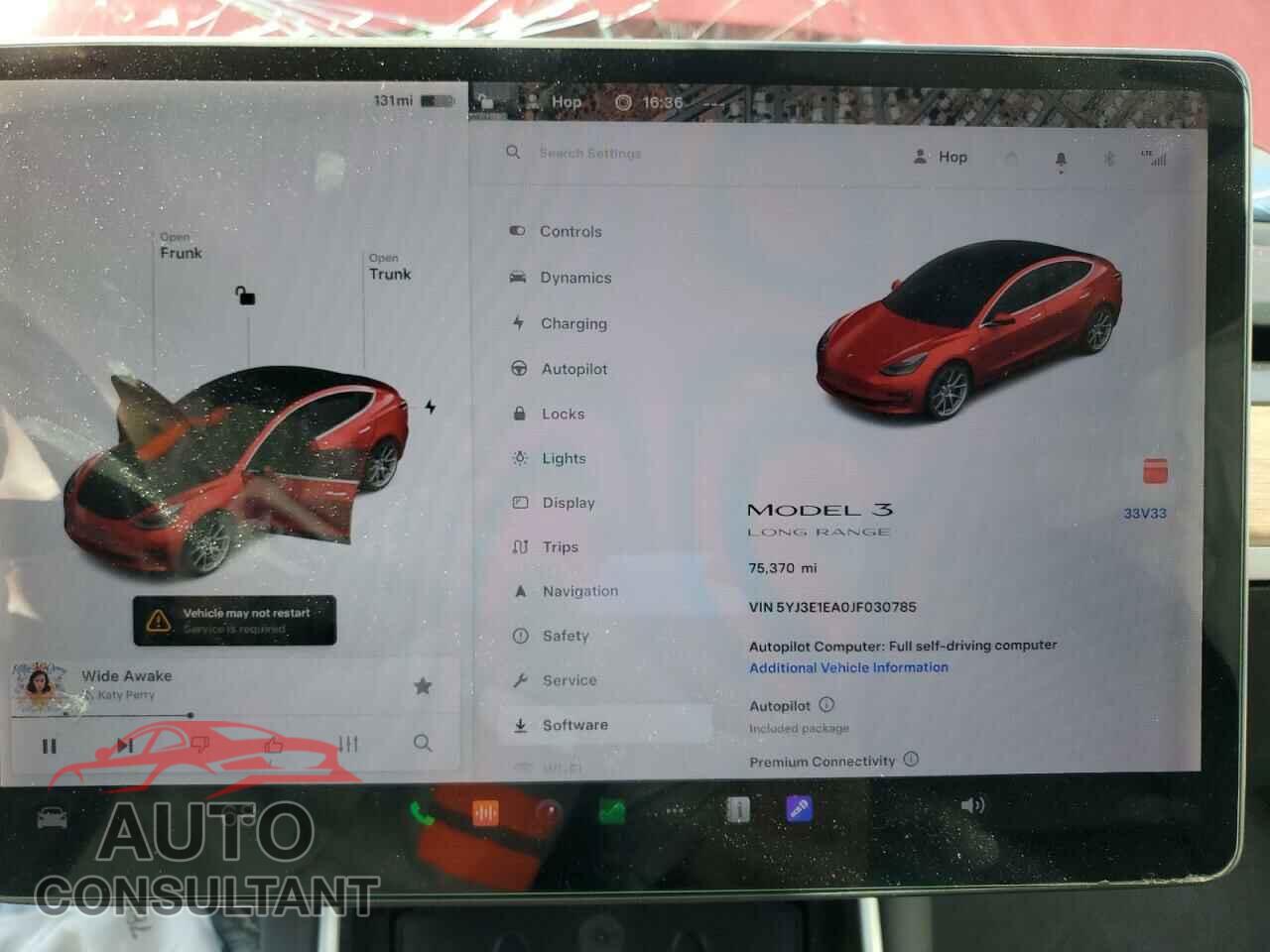 TESLA MODEL 3 2018 - 5YJ3E1EA0JF030785