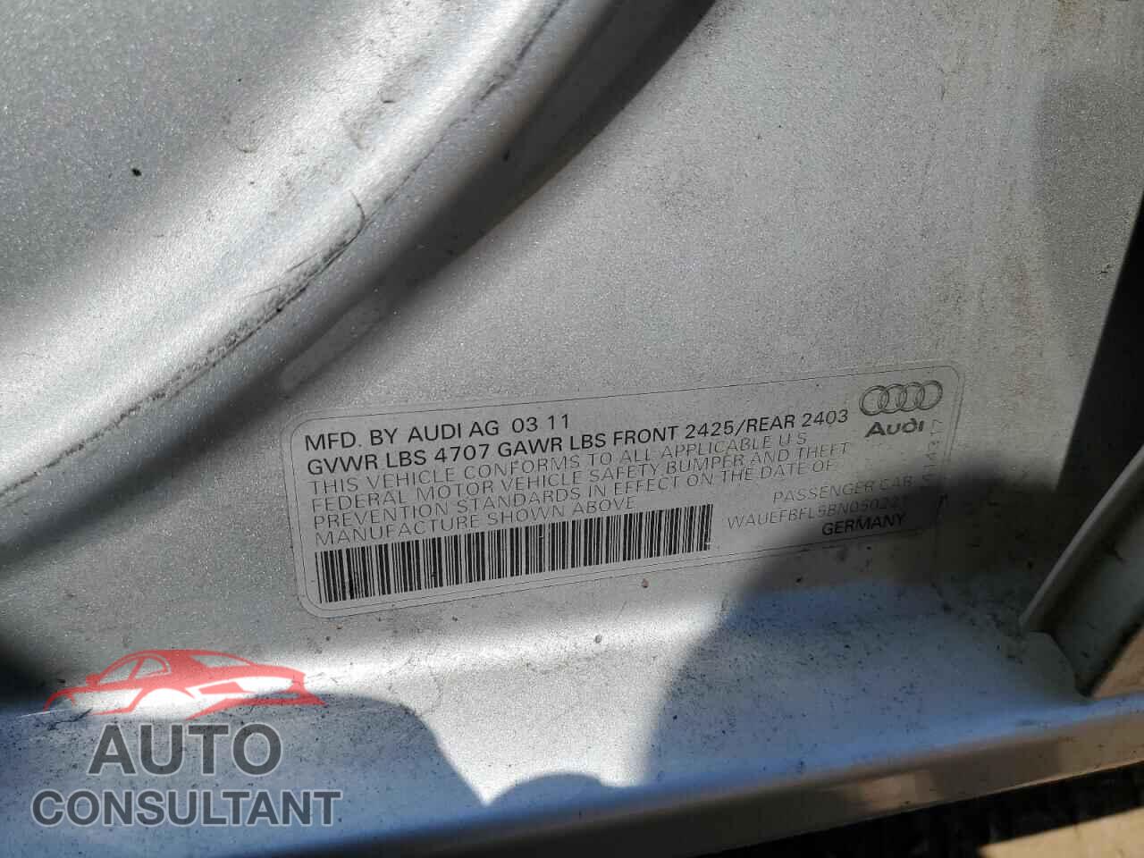 AUDI A4 2011 - WAUEFBFL5BN050221