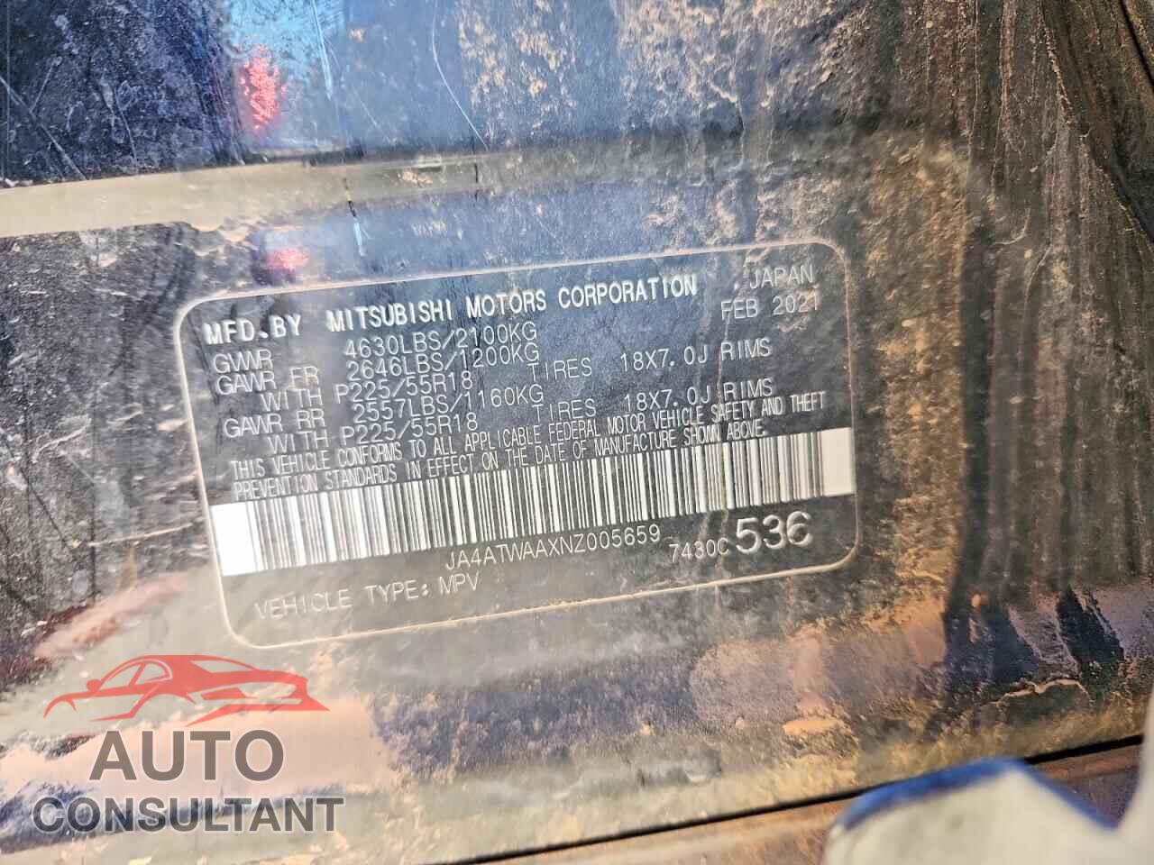MITSUBISHI ECLIPSE 2022 - JA4ATWAAXNZ005659