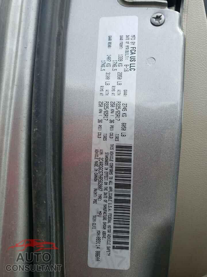 DODGE CARAVAN 2017 - 2C4RDGCG7HR562007