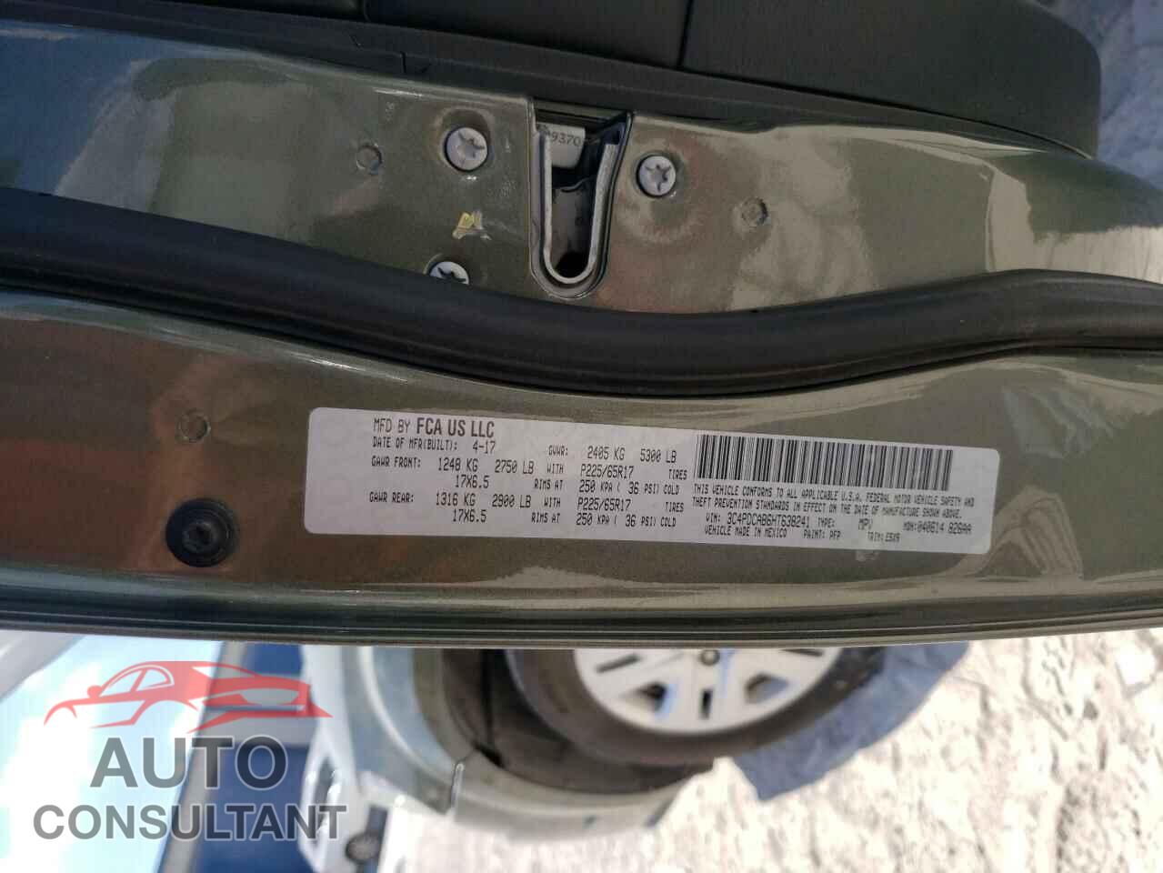 DODGE JOURNEY 2017 - 3C4PDCAB6HT638241