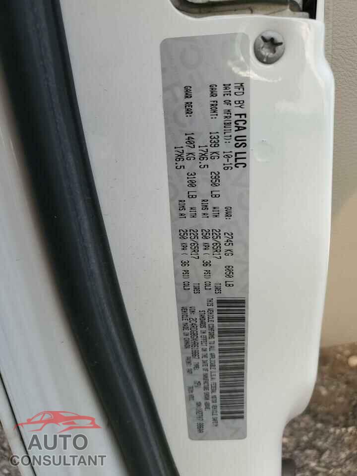DODGE CARAVAN 2017 - 2C4RDGBGXHR618667