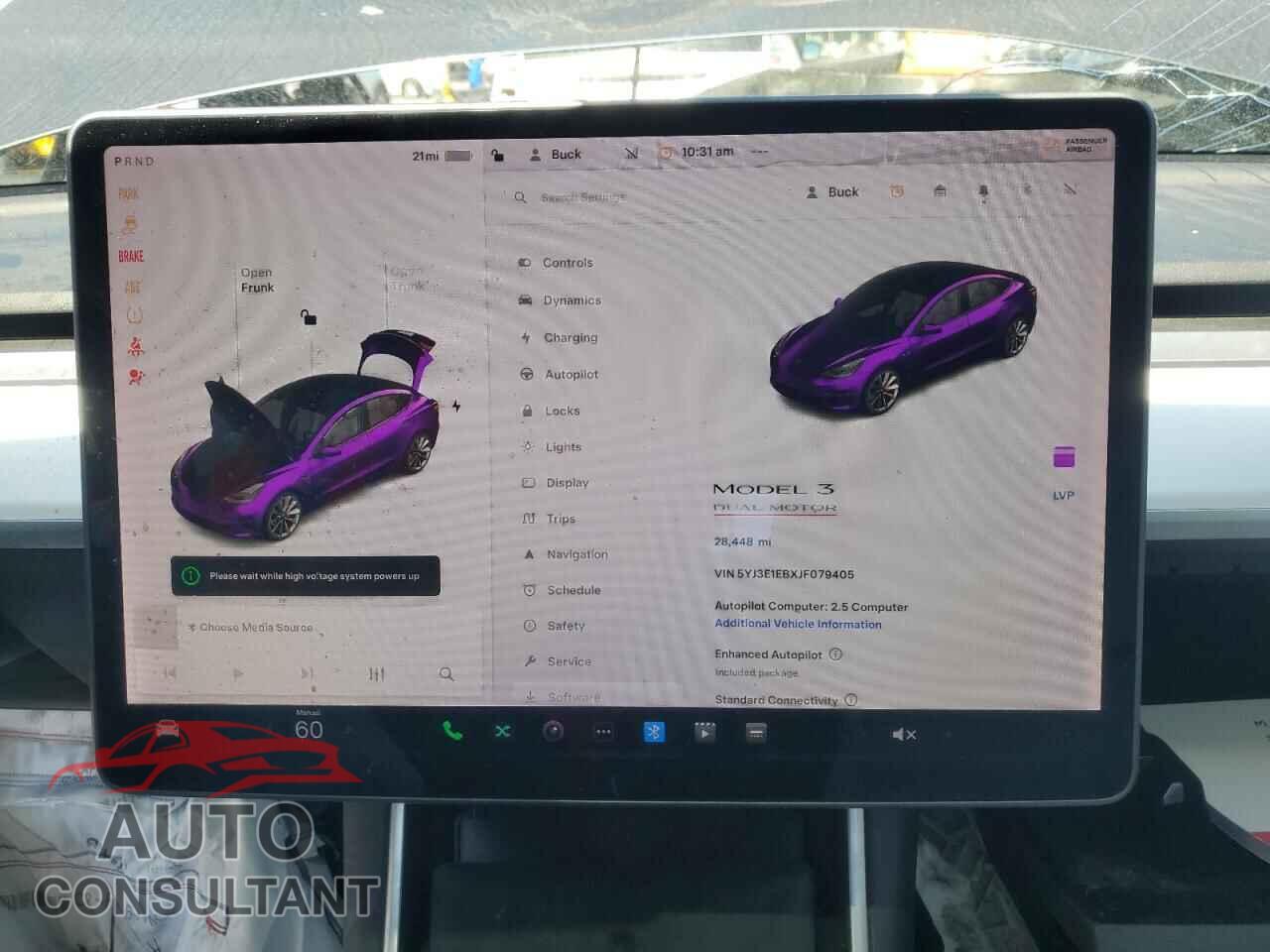 TESLA MODEL 3 2018 - 5YJ3E1EBXJF079405