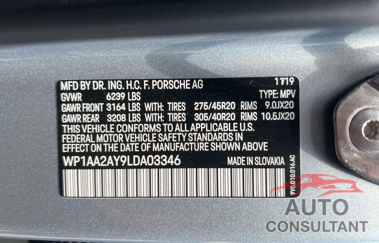 PORSCHE CAYENNE 2020 - WP1AA2AY9LDA03346