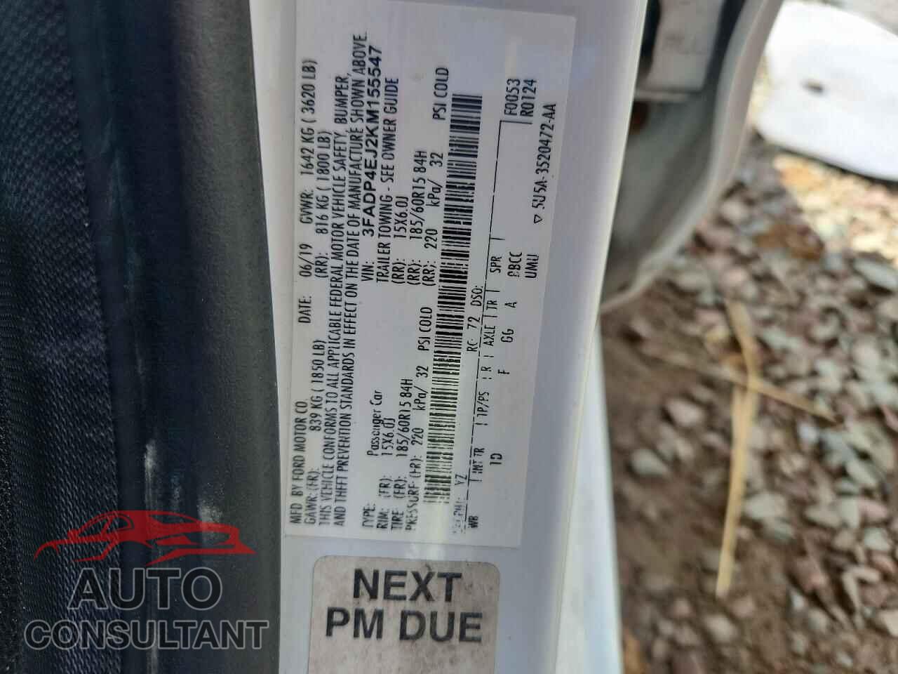 FORD FIESTA 2019 - 3FADP4EJ2KM155547