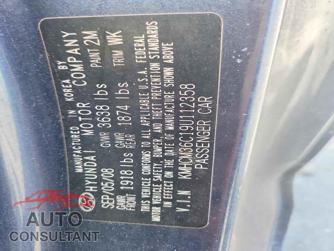 HYUNDAI ACCENT 2009 - KMHCM36C19U112358