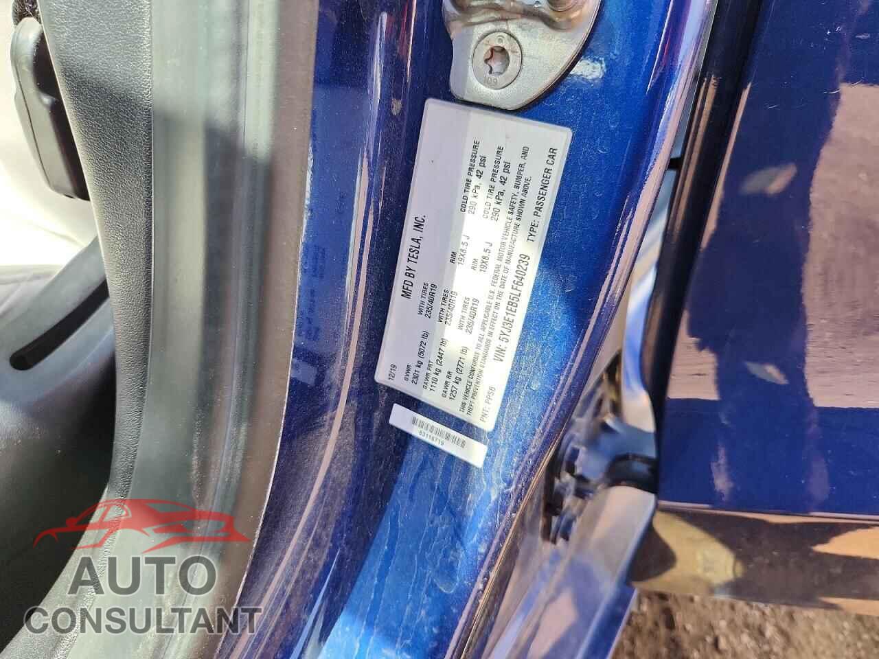 TESLA MODEL 3 2020 - 5YJ3E1EB5LF640239