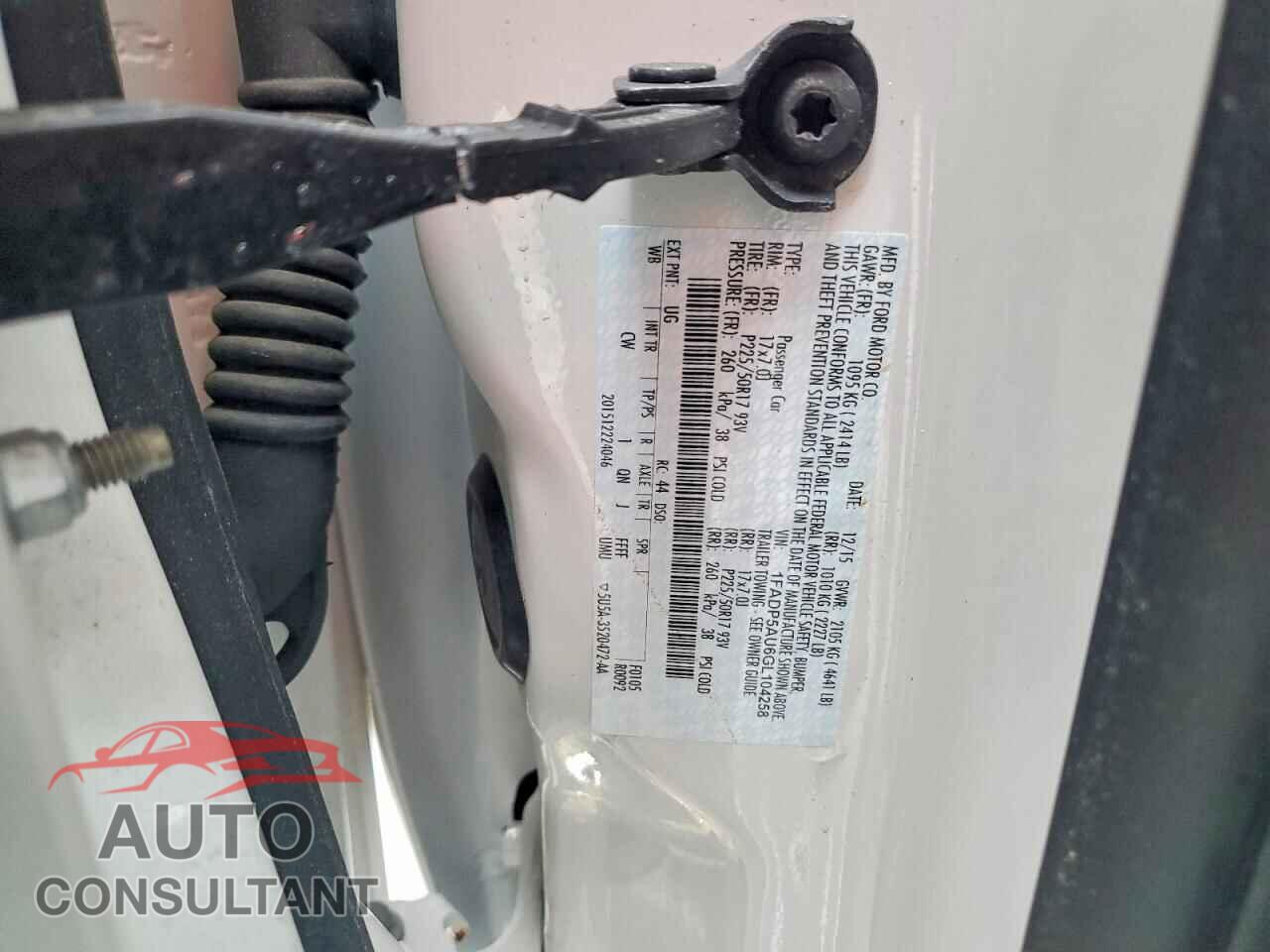 FORD CMAX 2016 - 1FADP5AU6GL104258