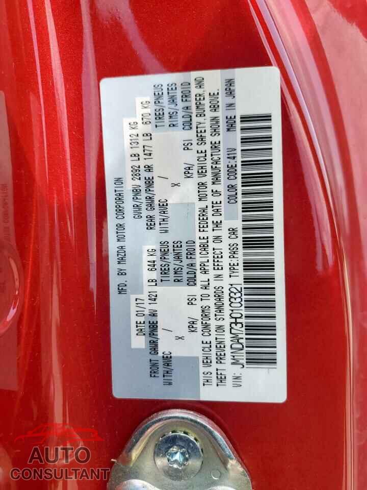 MAZDA MX5 2017 - JM1NDAM73H0103321
