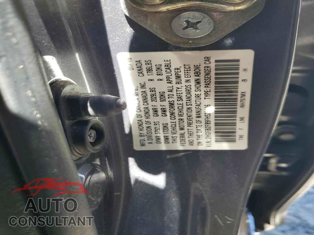 HONDA CIVIC 2015 - 2HGFB2F89FH523116