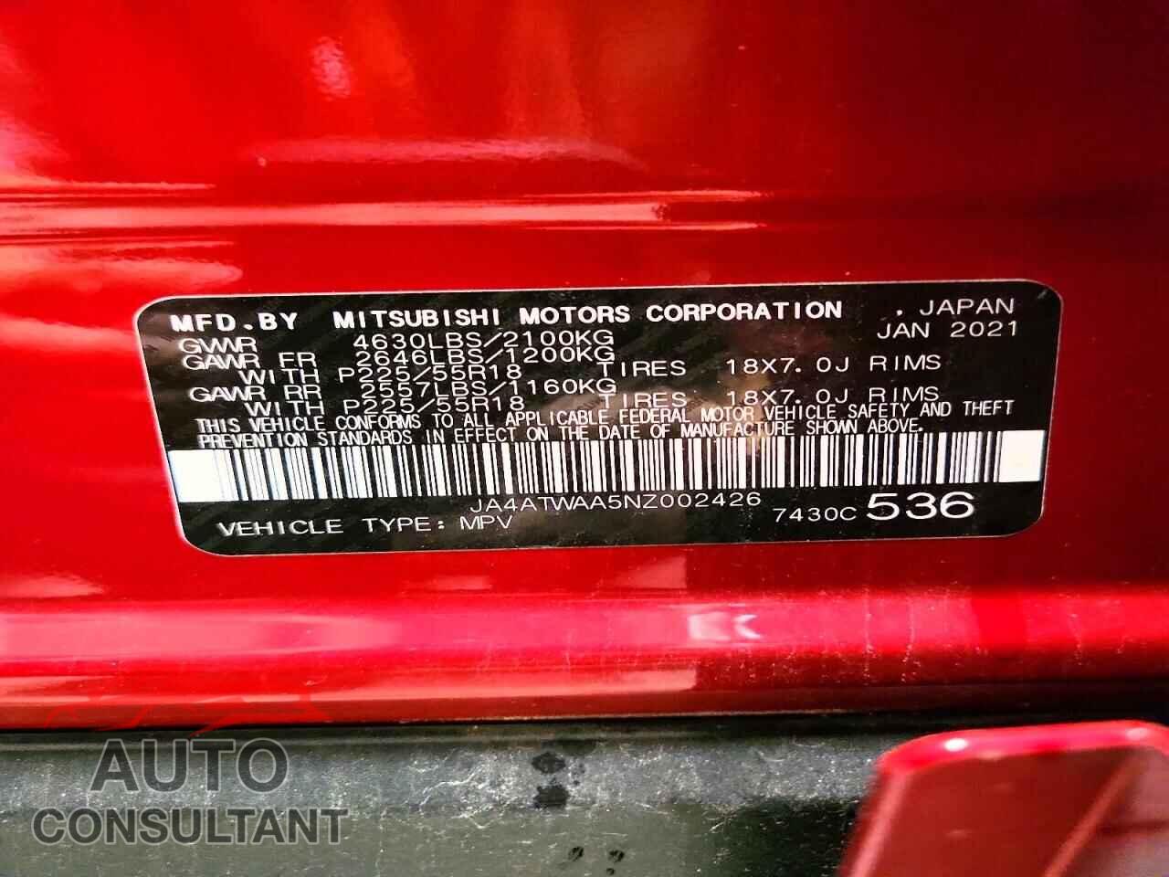 MITSUBISHI ECLIPSE 2022 - JA4ATWAA5NZ002426