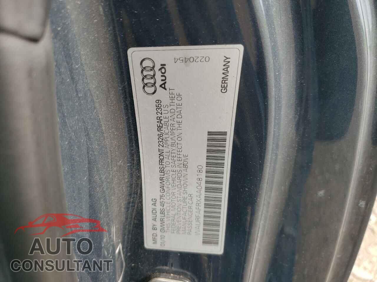 AUDI A5 2010 - WAURFAFRXAA048180