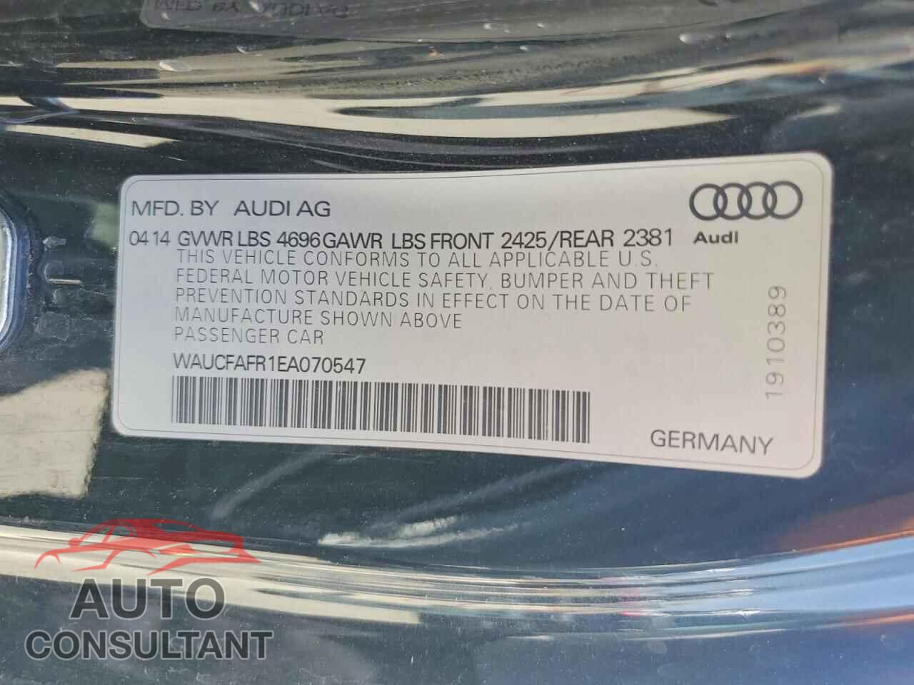 AUDI A5 2014 - WAUCFAFR1EA070547