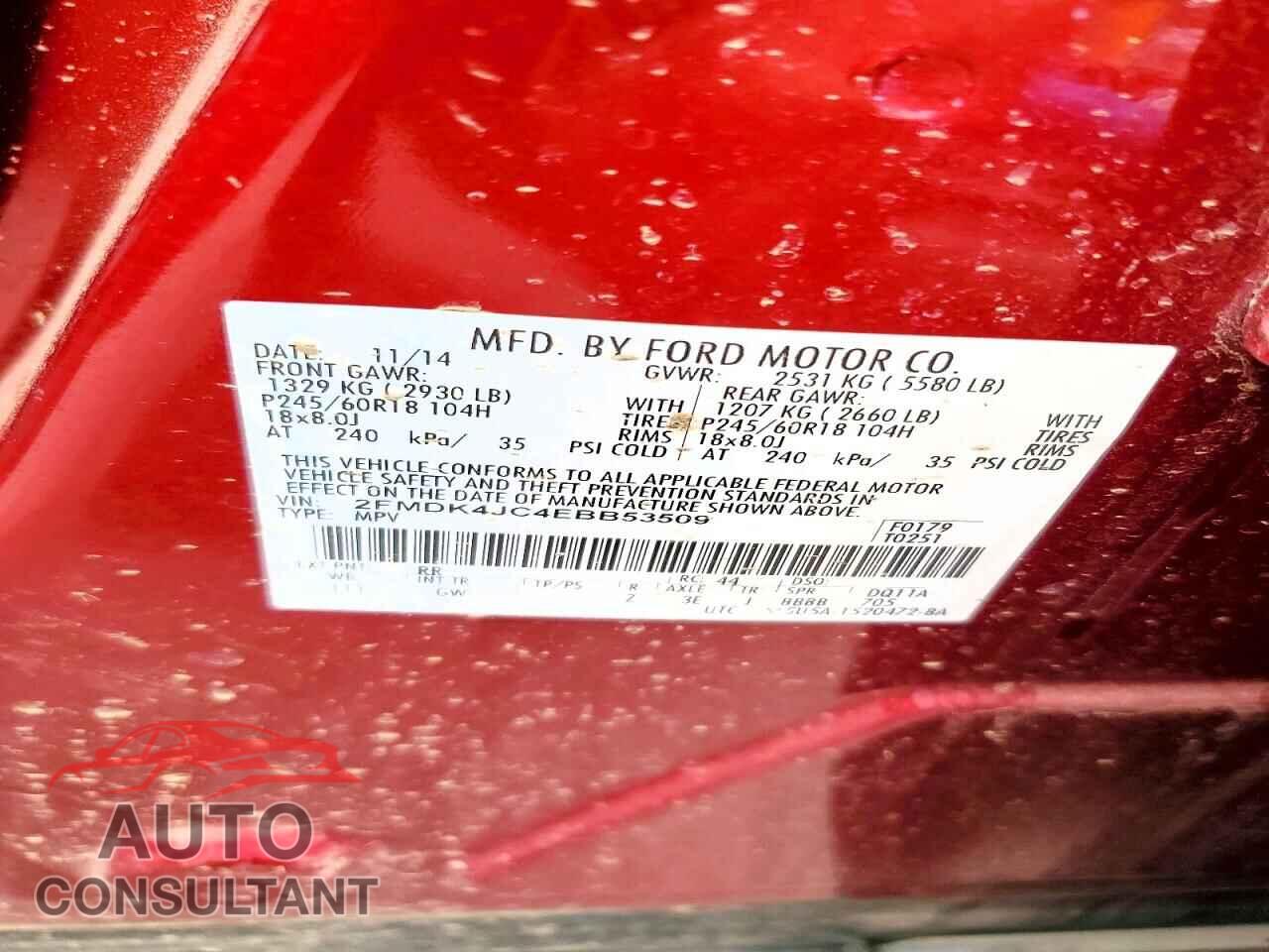 FORD EDGE 2014 - 2FMDK4JC4EBB53509