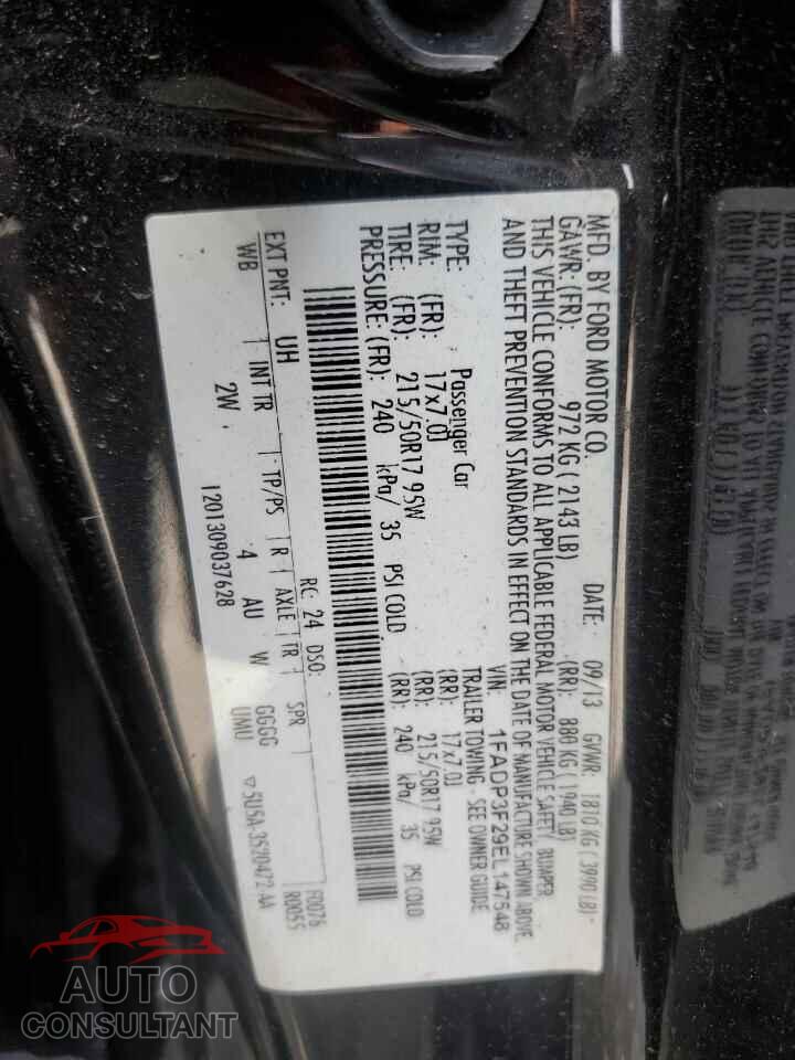 FORD FOCUS 2014 - 1FADP3F29EL147548