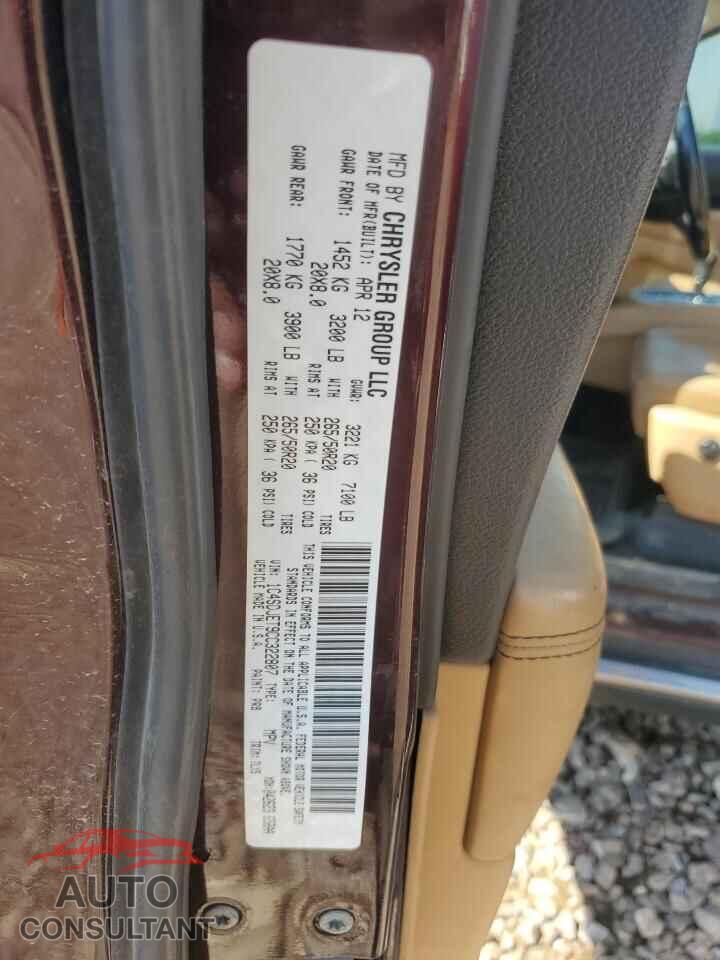 DODGE DURANGO 2012 - 1C4SDJET9CC322807