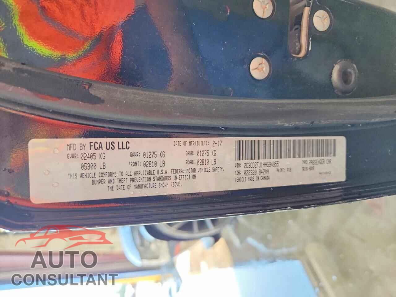 DODGE CHALLENGER 2017 - 2C3CDZFJ1HH594955