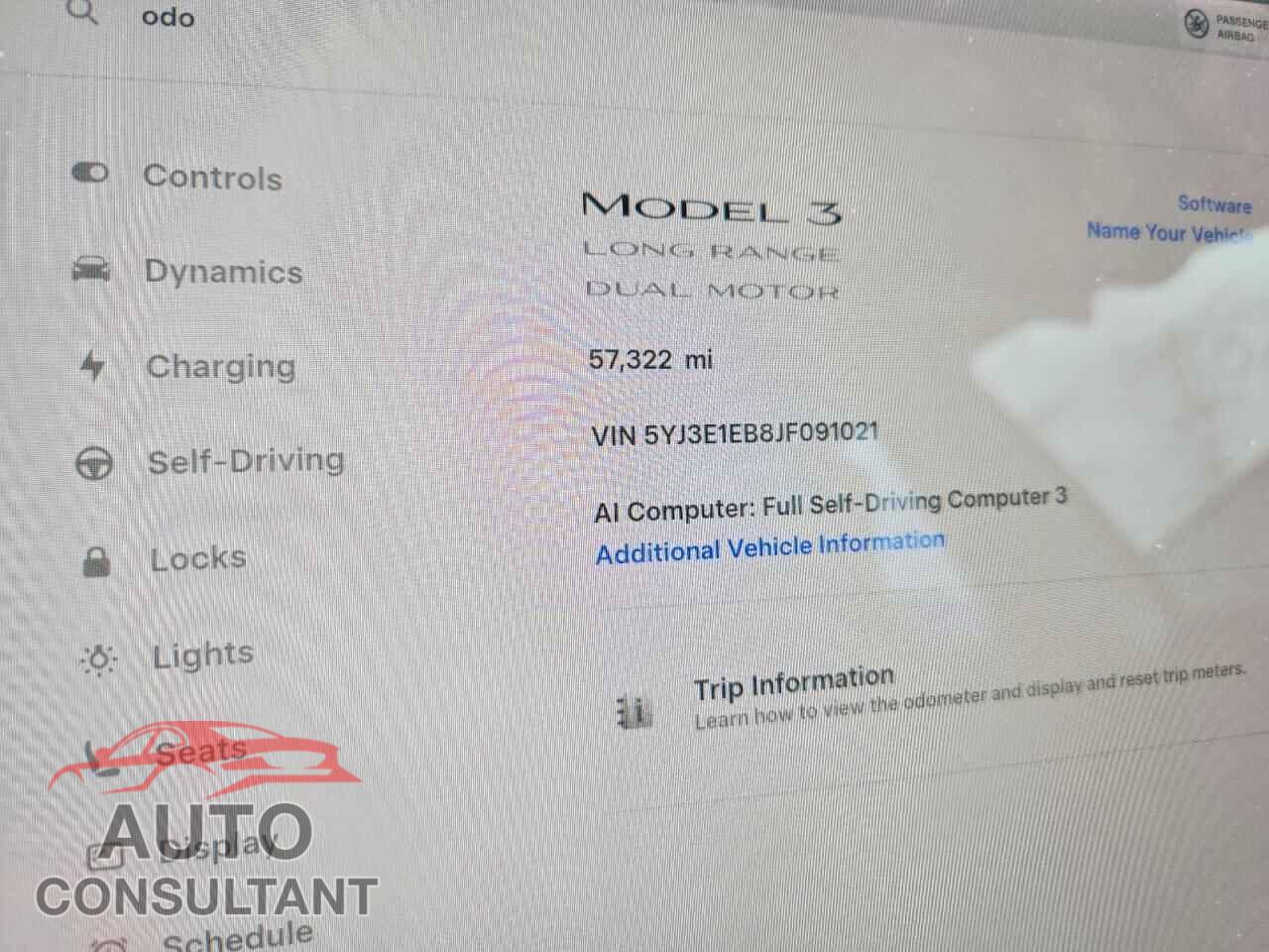 TESLA MODEL 3 2018 - 5YJ3E1EB8JF091021