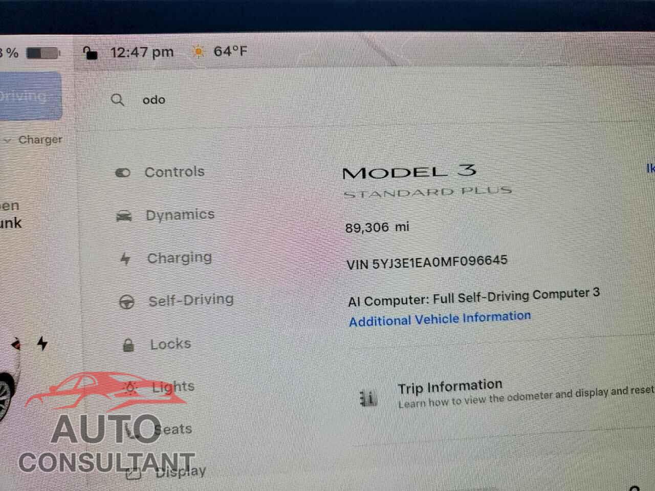 TESLA MODEL 3 2021 - 5YJ3E1EA0MF096645