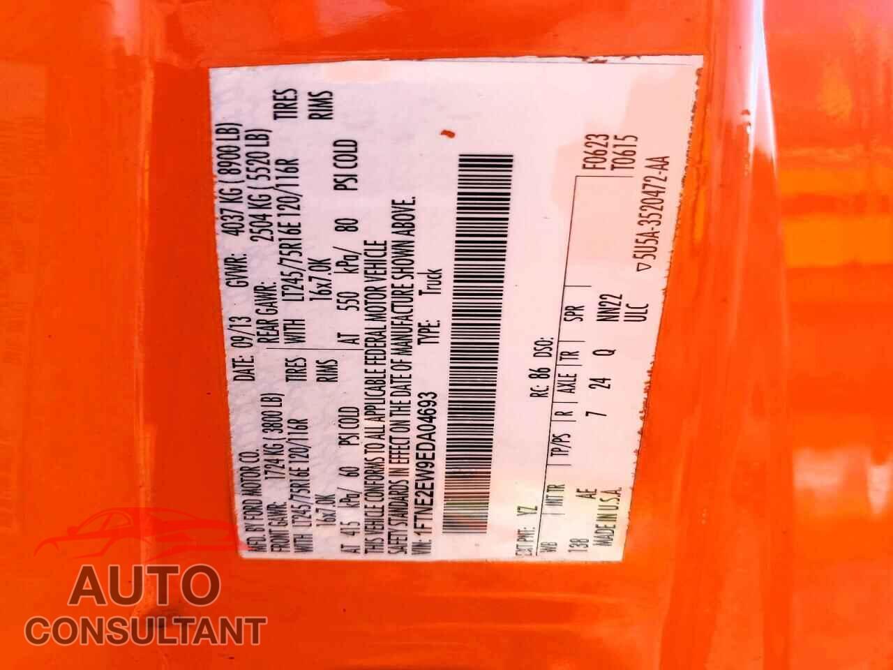 FORD ECONOLINE 2014 - 1FTNE2EW9EDA04693