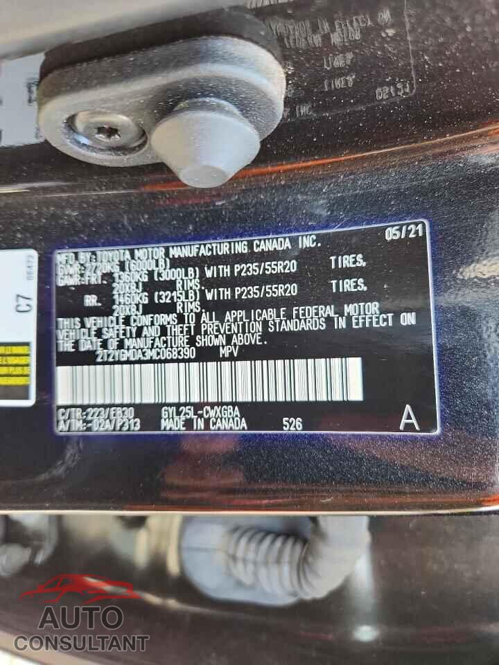 LEXUS RX450 2021 - 2T2YGMDA3MC068390