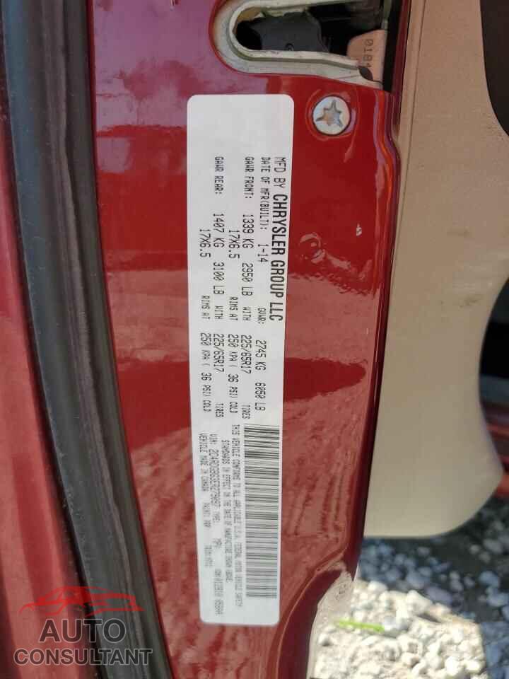 DODGE CARAVAN 2014 - 2C4RDGBG3ER279097