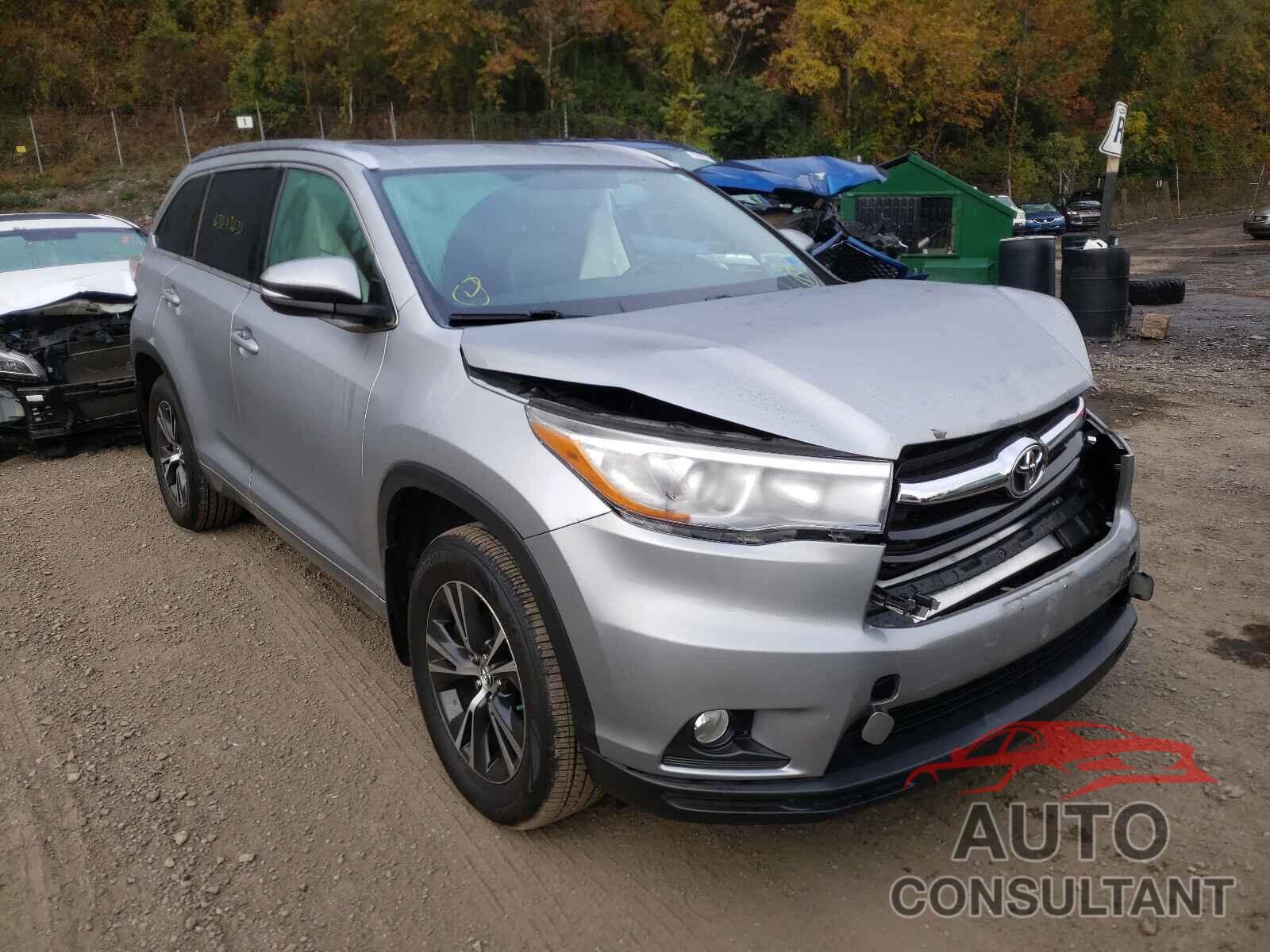 TOYOTA HIGHLANDER 2016 - 5TDJKRFH0GS225381