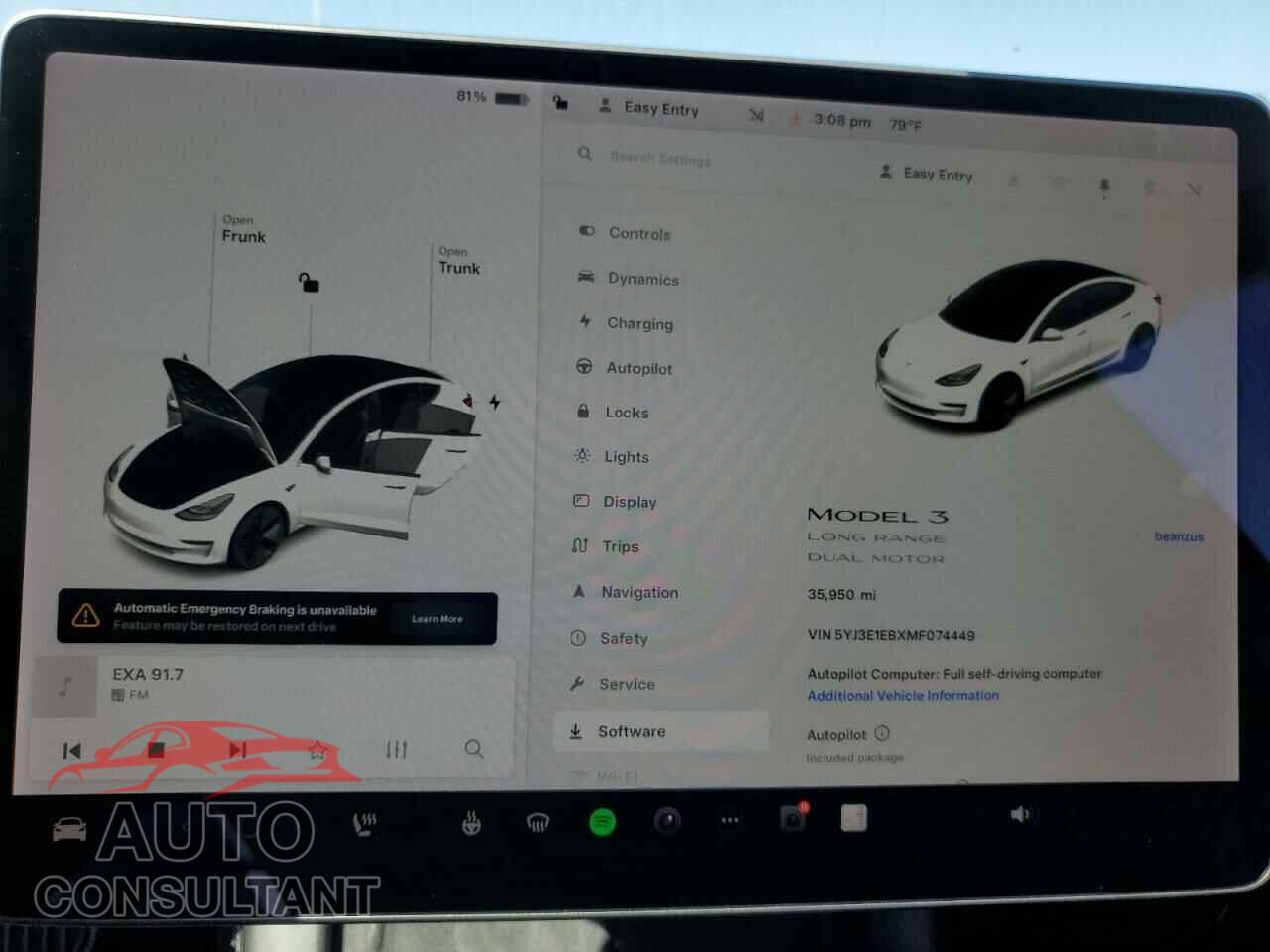 TESLA MODEL 3 2021 - 5YJ3E1EBXMF074449