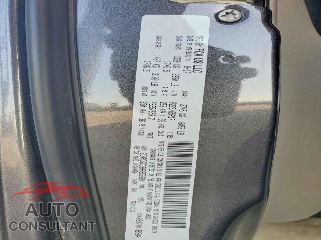 DODGE CARAVAN 2017 - 2C4RDGCG9HR852684
