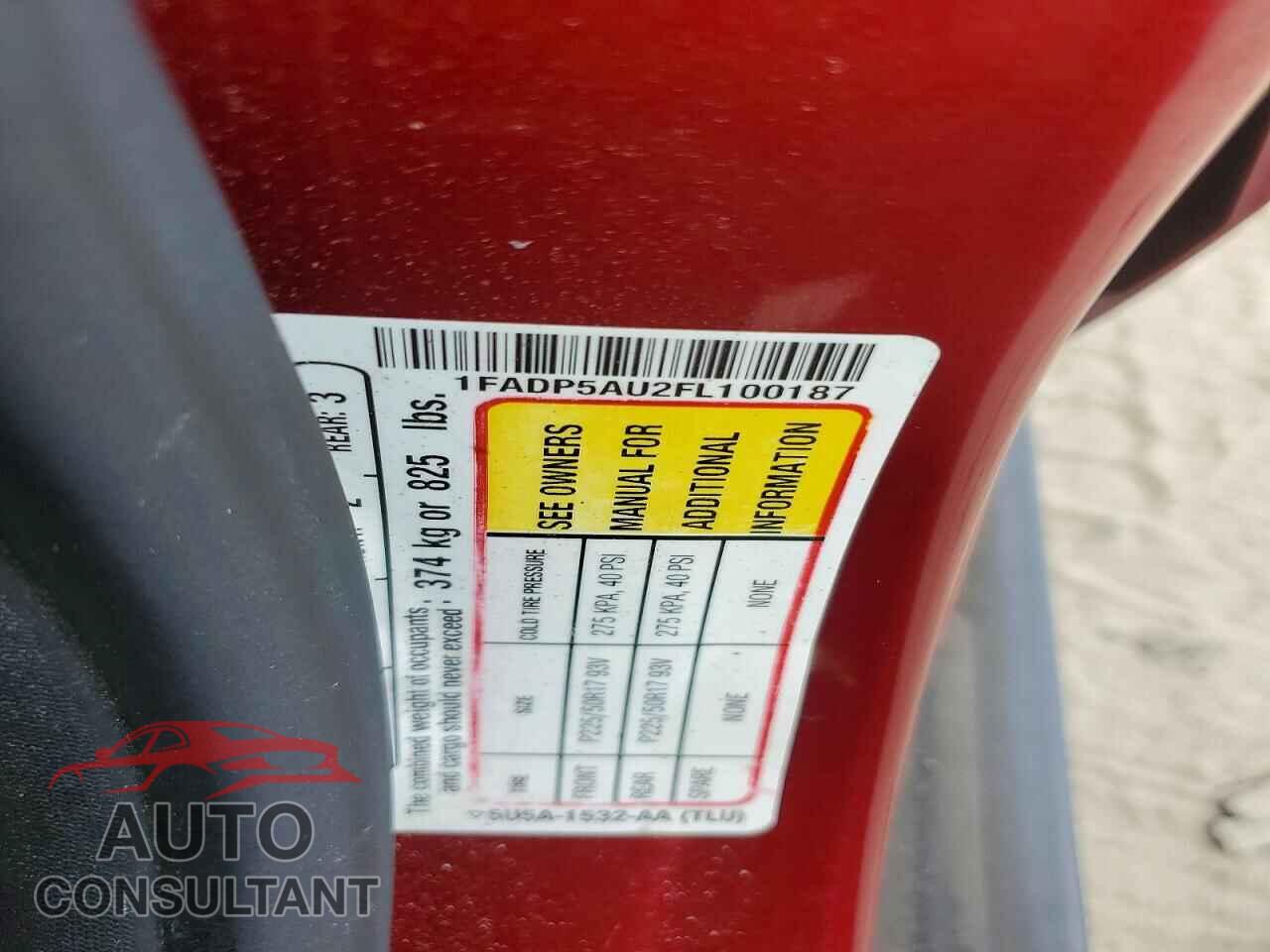 FORD CMAX 2015 - 1FADP5AU2FL100187