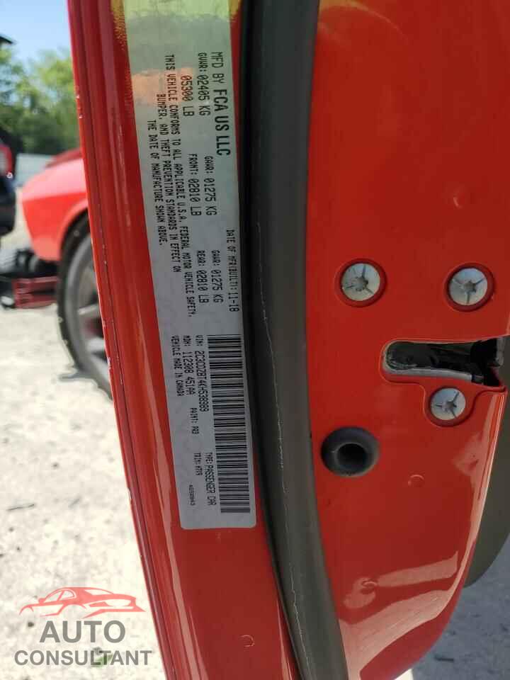 DODGE CHALLENGER 2019 - 2C3CDZBT4KH538989