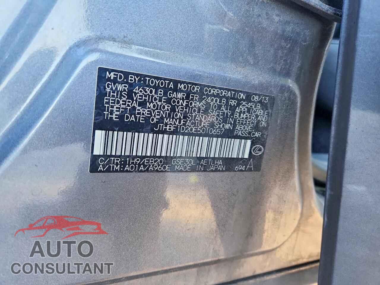 LEXUS IS 2014 - JTHBF1D20E5010657