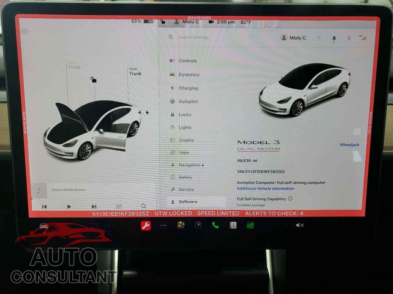 TESLA MODEL 3 2019 - 5YJ3E1EB1KF393252
