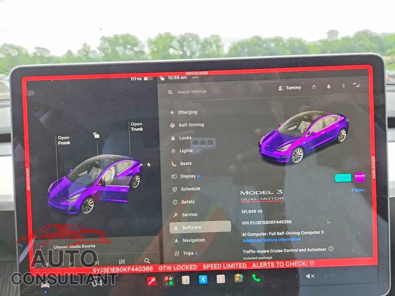 TESLA MODEL 3 2019 - 5YJ3E1EB0KF440366