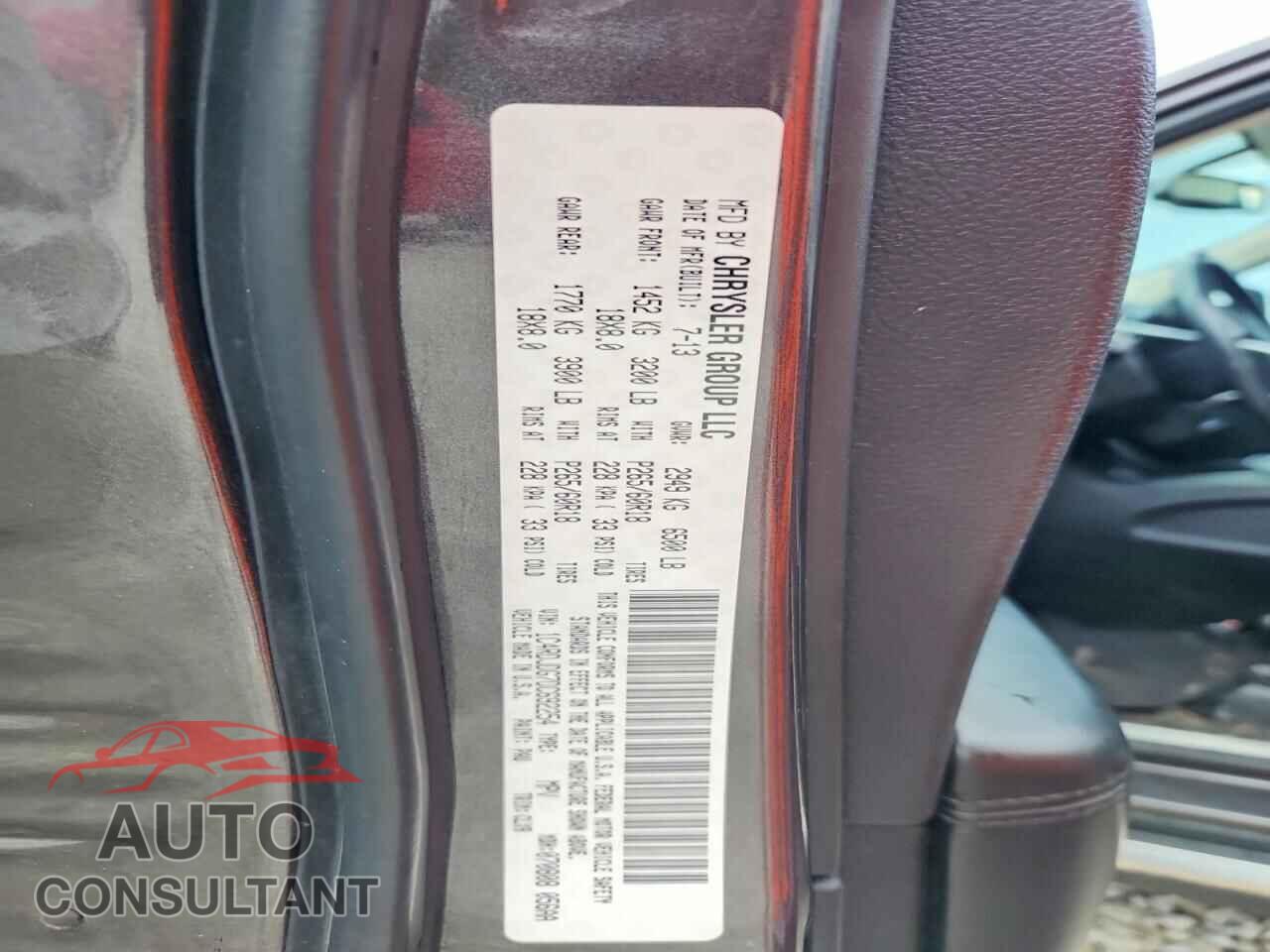 DODGE DURANGO 2013 - 1C4RDJDG7DC692254