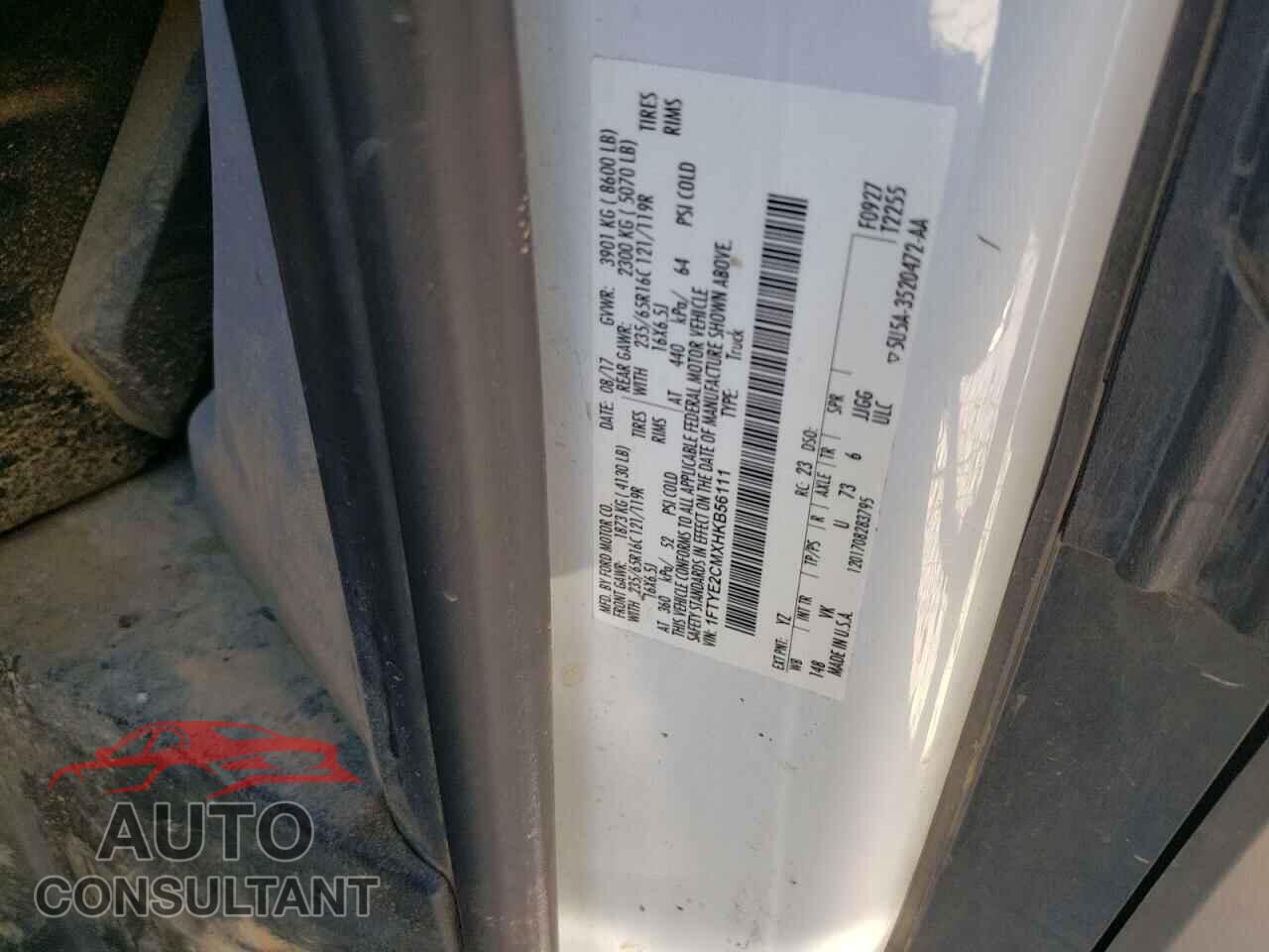 FORD TRANSIT CO 2017 - 1FTYE2CMXHKB56111